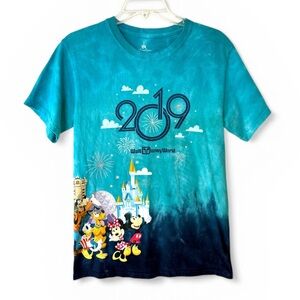 2019 Disney World Graphic Tee Disney Parks Mickey Minnie Castle Fireworks Tee S